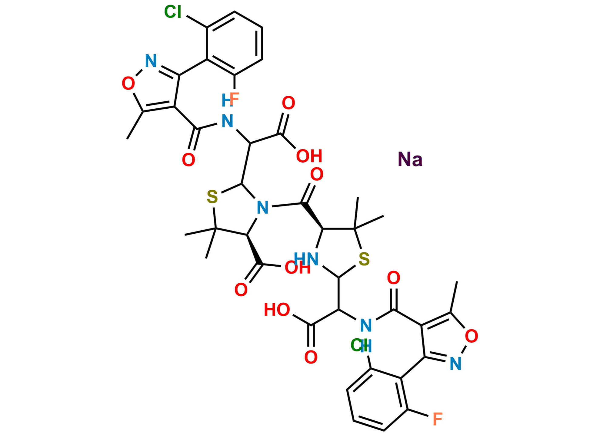 Flucloxacillin Open Ring Dimer Impurity